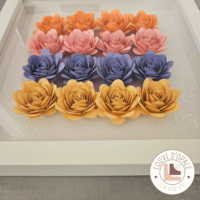 Cadre fleuri - Pastel Square 