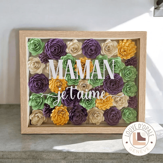 Cadre fleuri - Maman je t&#039;aime (spring)